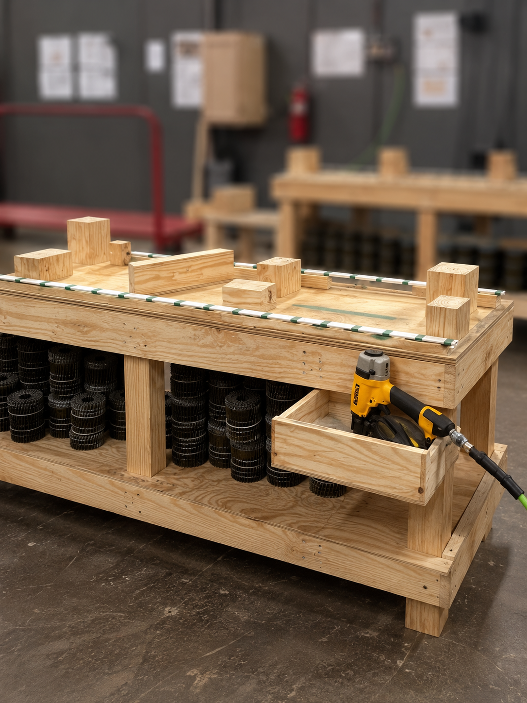 Assembly line production of HIMARS missile crates